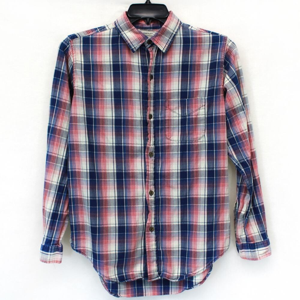 CURRENT ELLIOT THE PREP SCHOOL PLAID REVIVAL SHIRT BLOUSE TOP SIZE 1